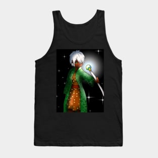 beautiful dark elf wizard for dnd and anime fans Tank Top